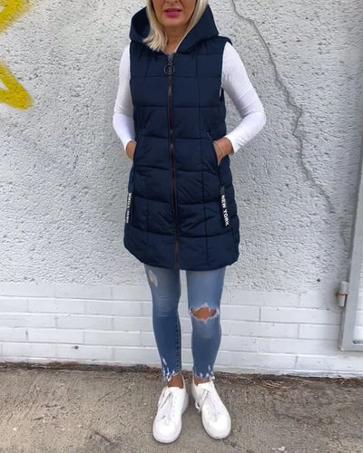 Greta - Ärmelloser Daunenmantel mit Zipper