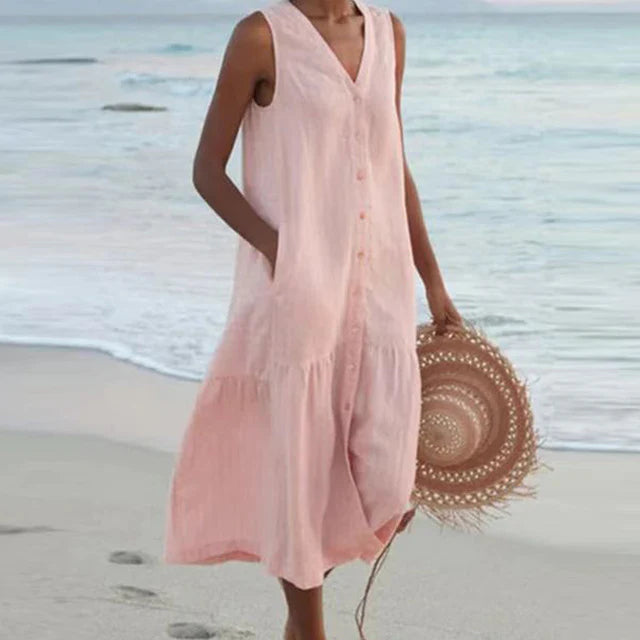 Celi – Stilvolles Sommerkleid mit Bauchbedeckung