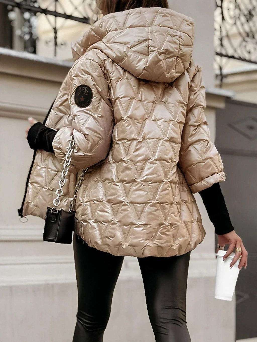 Alice - Kapuzenjacke aus Patchwork-Baumwolle