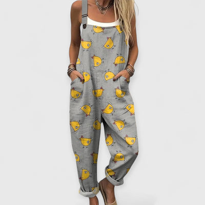Althea | Handgefertigter, weiter Vintage-Jumpsuit für einzigartigen Stil