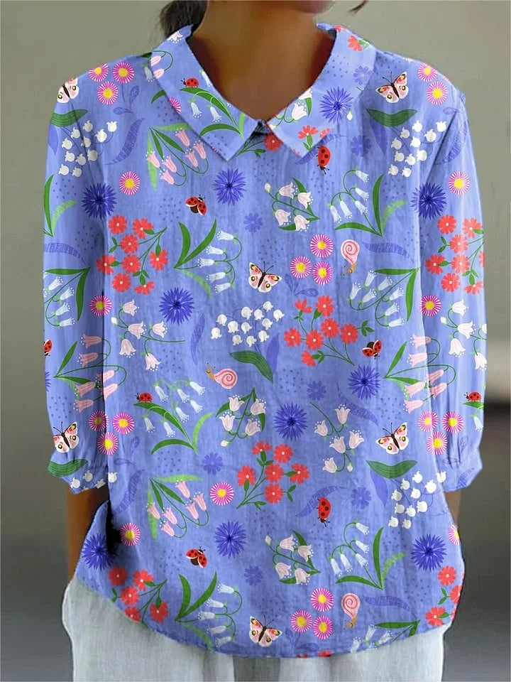 Elle | Vintage Bunte Bluse