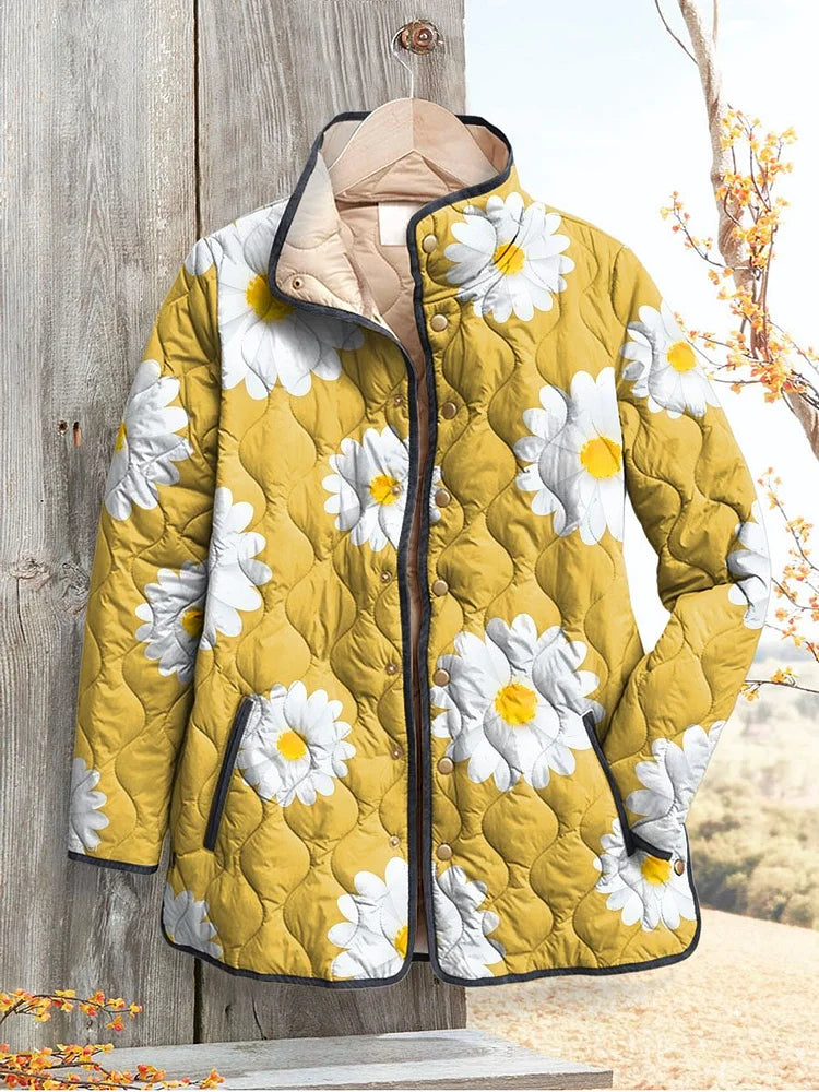 Damenjacke mit zauberhaftem Gänseblümchen-Muster
