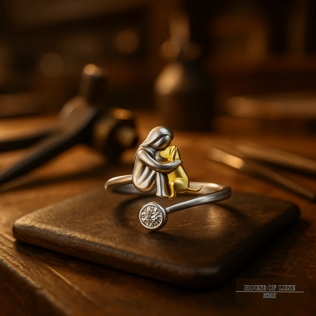 HANDGEFERTIGTER SILBERRING MIT ZIRKONIA