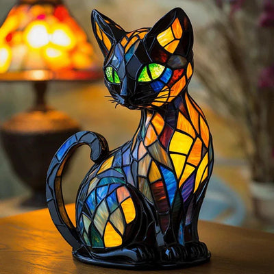 Mira™ | Verzaubernde bunte Glaskatze Lampe