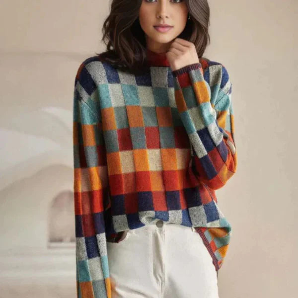 Emma Karierter Pullover