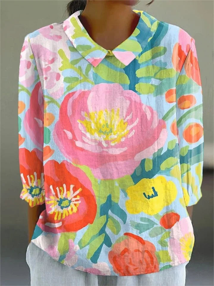 Elle | Vintage Bunte Bluse