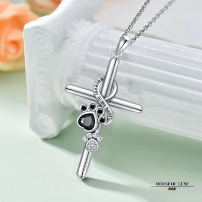SILBERNE TATZENKREUZ-HALSKETTE
