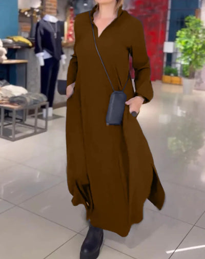Evite - Schlank machendes Kleid mit V-Ausschnitt