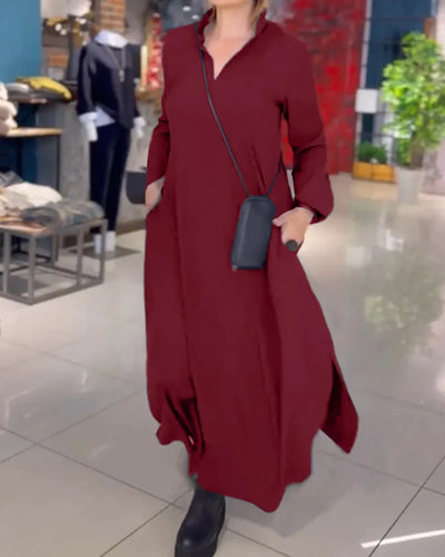 Evite - Schlank machendes Kleid mit V-Ausschnitt