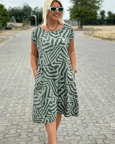 Adele - Bohemianisches Kleid mit Leopardenmuster