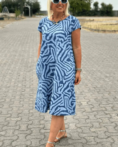 Adele - Bohemianisches Kleid mit Leopardenmuster