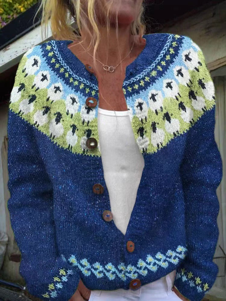 Bretagne | Retro Strickjacke