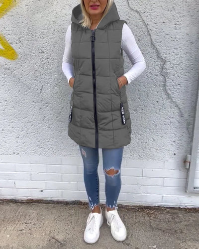 Greta - Ärmelloser Daunenmantel mit Zipper