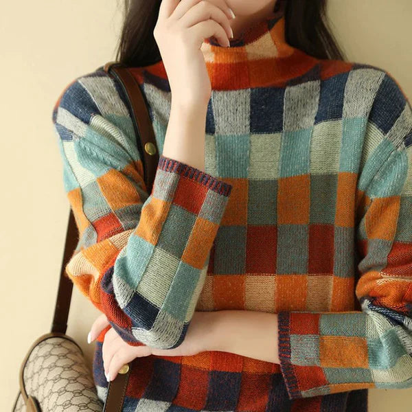 Emma Karierter Pullover