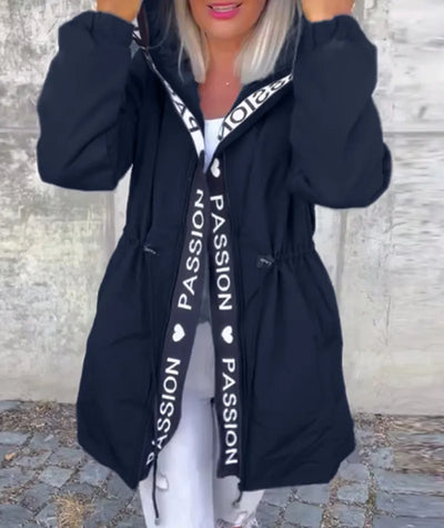 Annina - Kapuzenjjacke mit Kordelzug und Reißverschluss