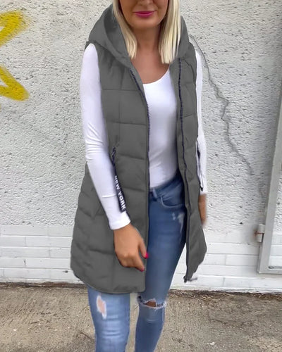 Greta - Ärmelloser Daunenmantel mit Zipper