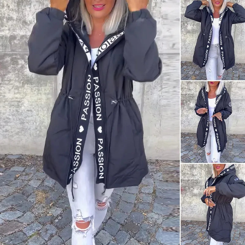 Annina - Kapuzenjjacke mit Kordelzug und Reißverschluss
