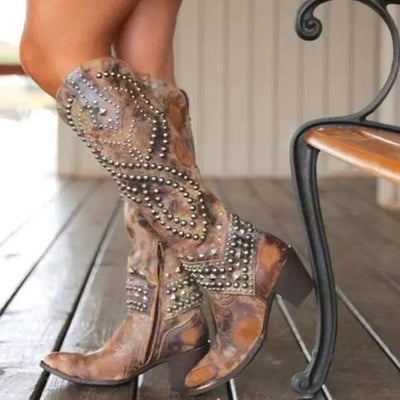 Mary – Kniehohe Westernstiefel