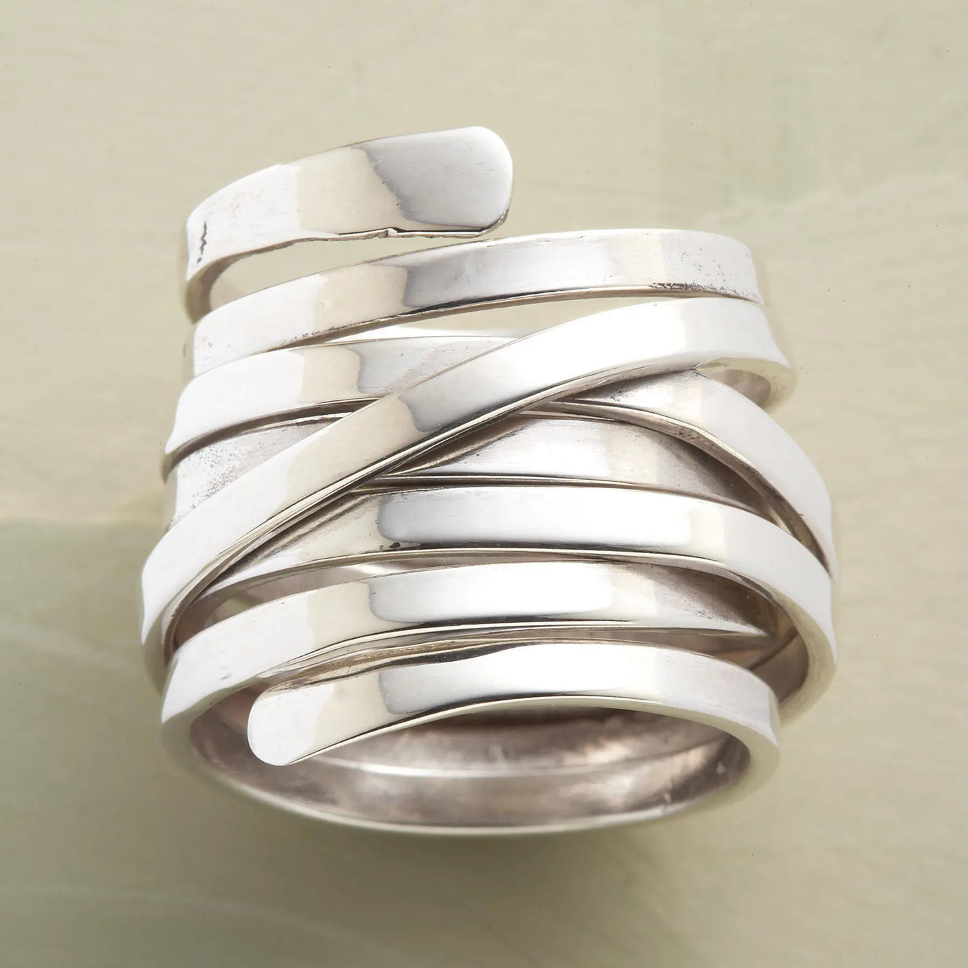 VINTAGE SCHICHT SILBER DICKEN RING