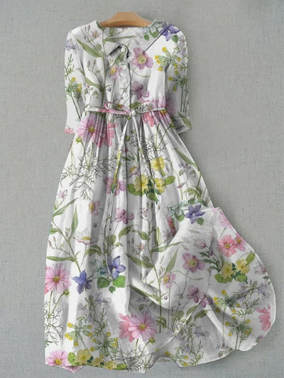 Lux - Elegantes Kurzarmkleid mit Schnürung in der Taille