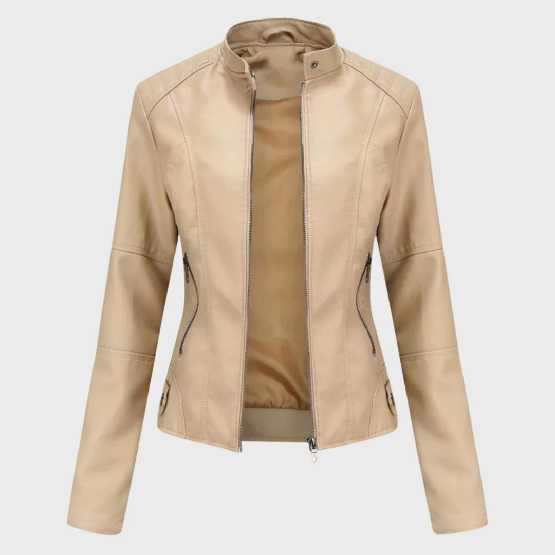 Heidi - Lederjacke mit Kragen