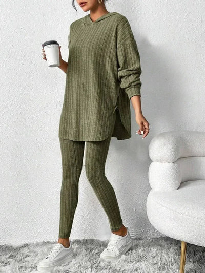 Anja - Geripptes Strick-Lounge-Set