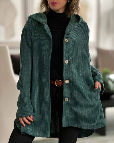 Christine - Gemütliche Cordjacke mit Kapuze
