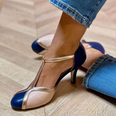 Alessia™ | Bunte und bequeme T-Riemen-Pumps mit runder Spitze