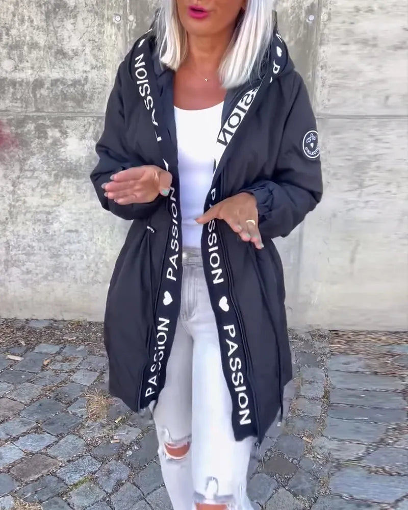 Annina - Kapuzenjjacke mit Kordelzug und Reißverschluss