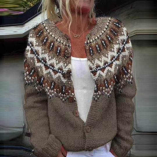 Harper | Retro Strickjacke