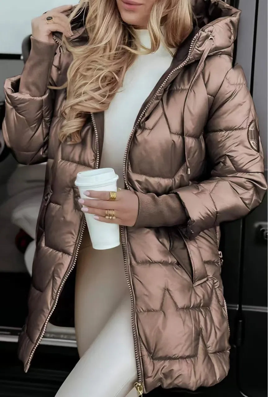 Olivia - Elegante Daunenjacke mit Kapuze
