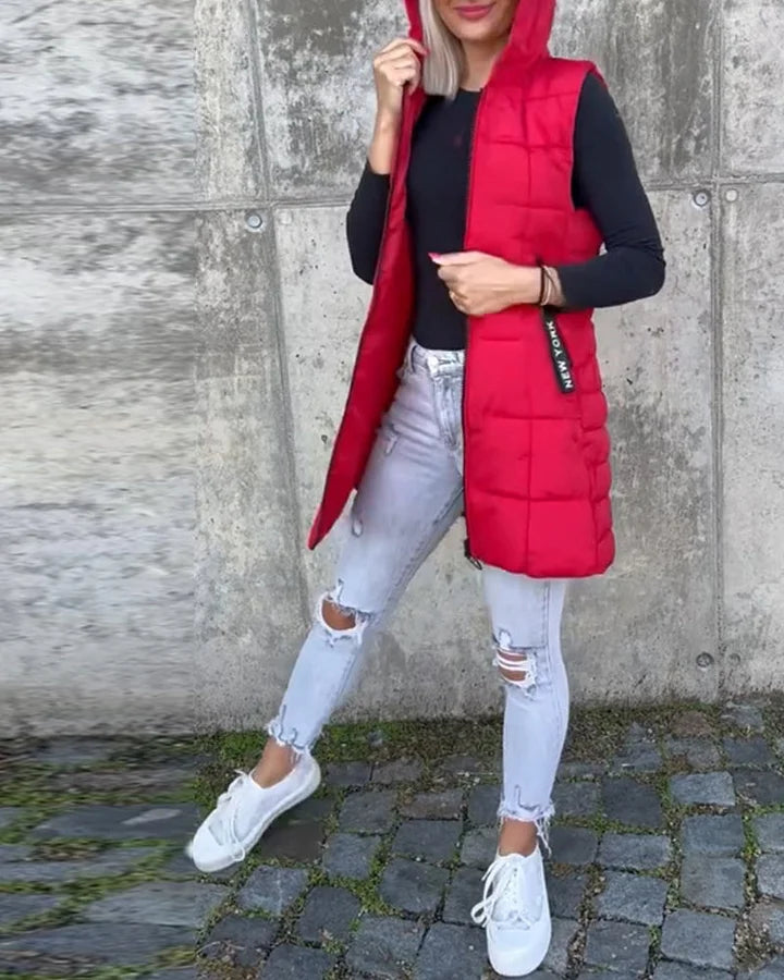 Greta - Ärmelloser Daunenmantel mit Zipper