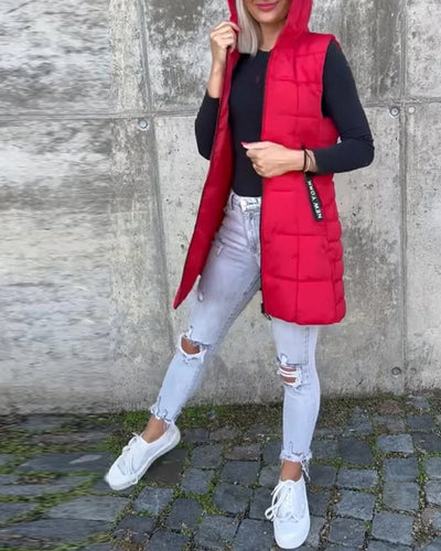 Greta - Ärmelloser Daunenmantel mit Zipper