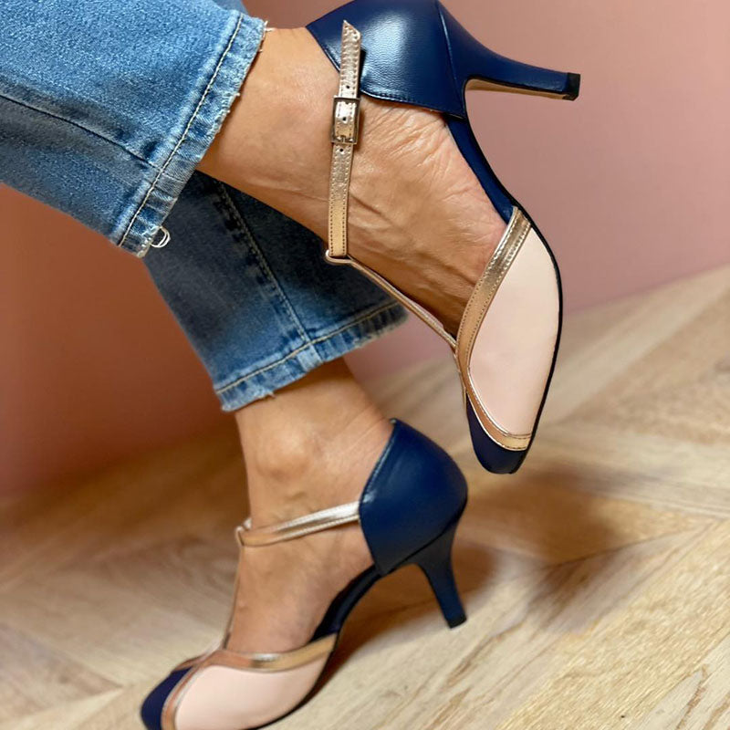Alessia™ | Bunte und bequeme T-Riemen-Pumps mit runder Spitze
