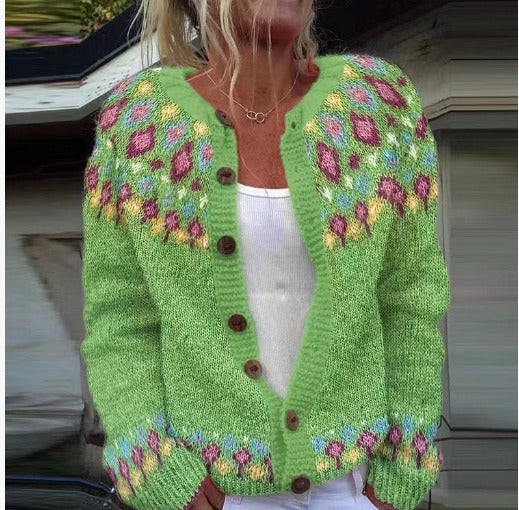 Madison | Retro Strickjacke