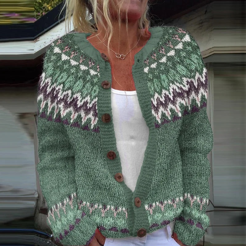 Madison | Retro Strickjacke