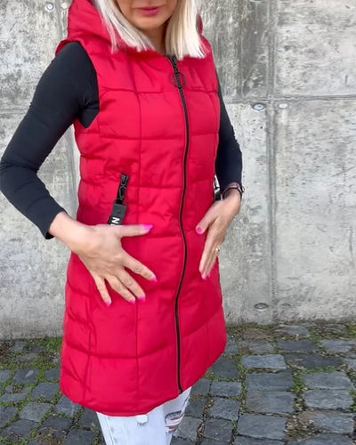 Greta - Ärmelloser Daunenmantel mit Zipper