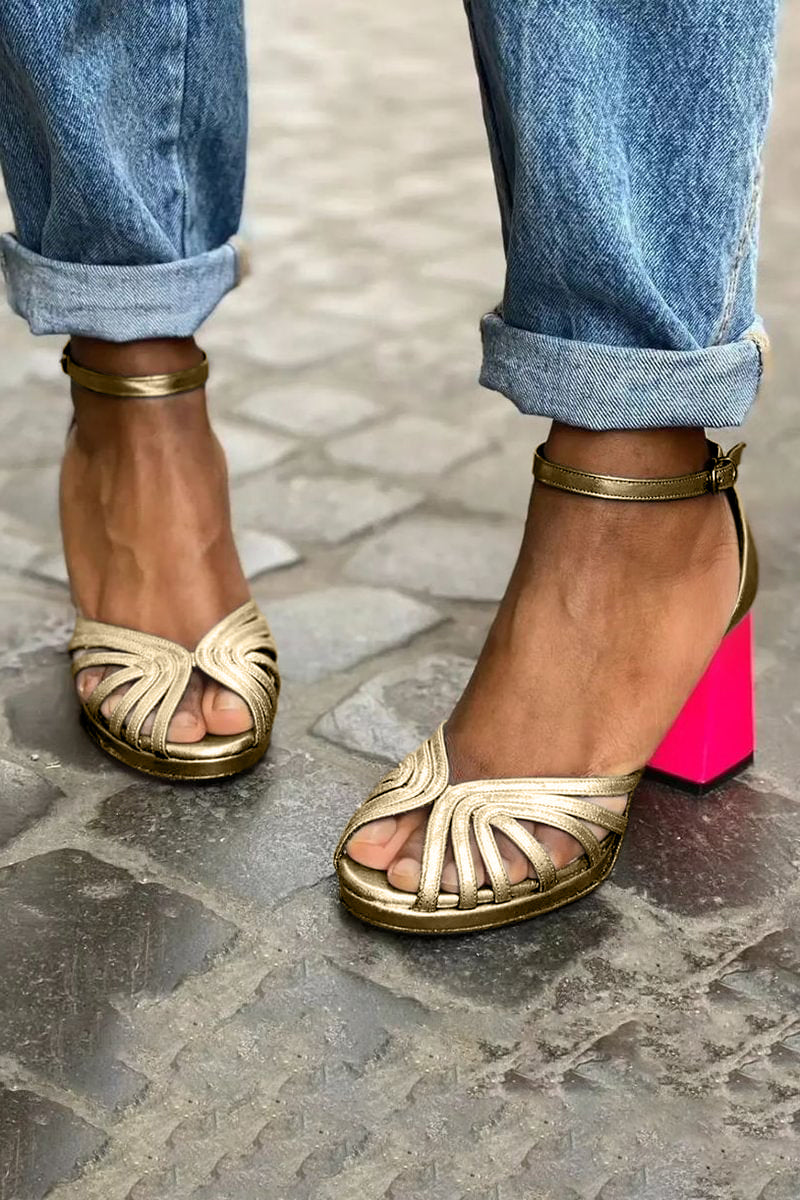 Milviana | Klassische Riemchensandalen mit offener Spitze