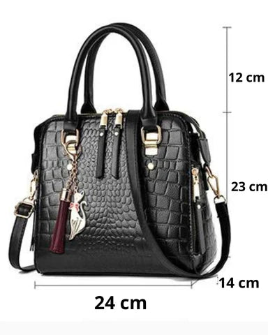 Agata™ | Tasche aus Leder mit Krokodilprägung