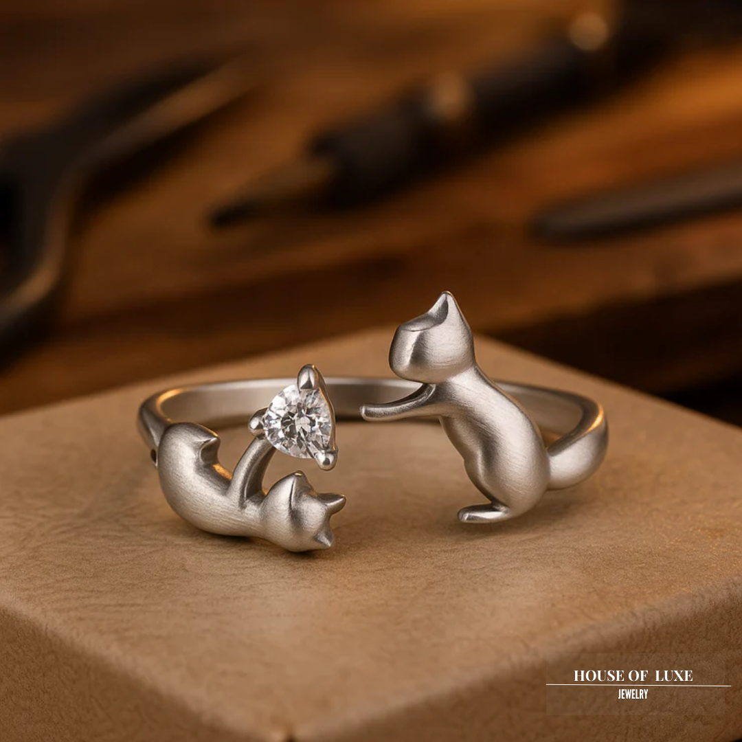 VERSPIELTER STERLINGRING MIT ZIRKONIA
