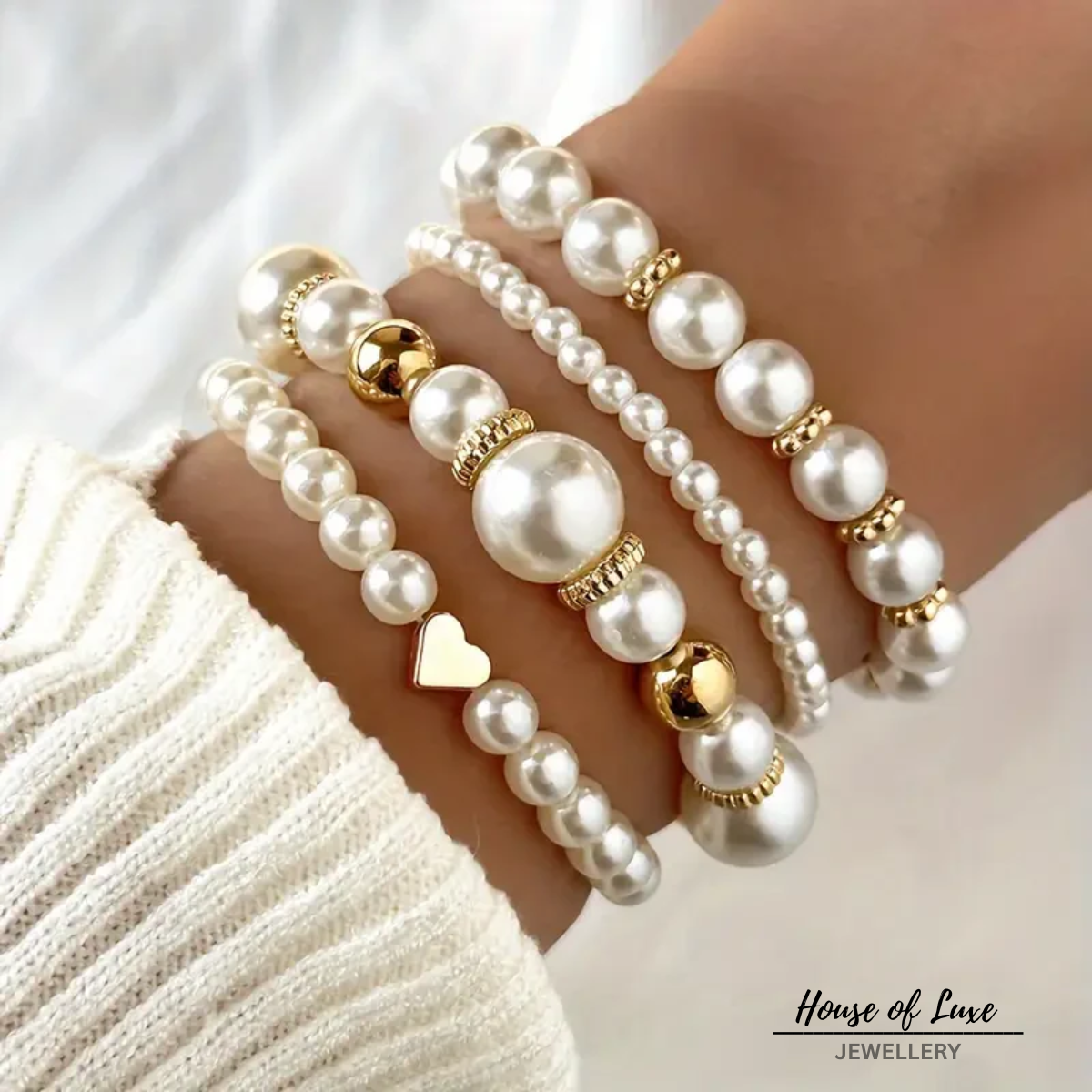 ELEGANTES PERLENARMBAND-SET
