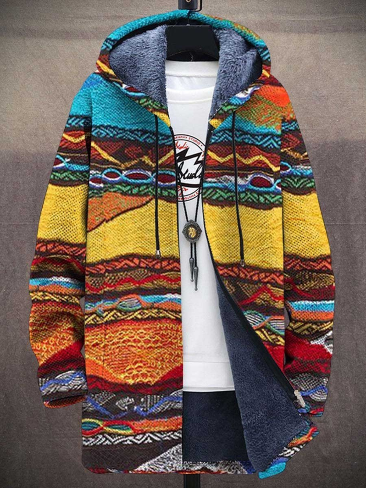 Jindalee | Luxuriöse, von der Kunst inspirierte Strickjacke