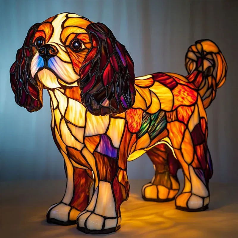 Leuchthund - handgefertigte Lampe, die Herzen erstrahlen lässt