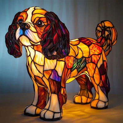 Leuchthund - handgefertigte Lampe, die Herzen erstrahlen lässt