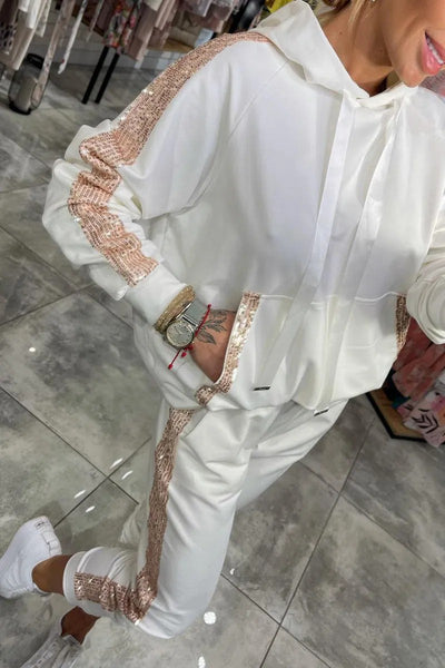 Lea - Elegantes Kapuzen-Sweatshirt und Hosen-Set
