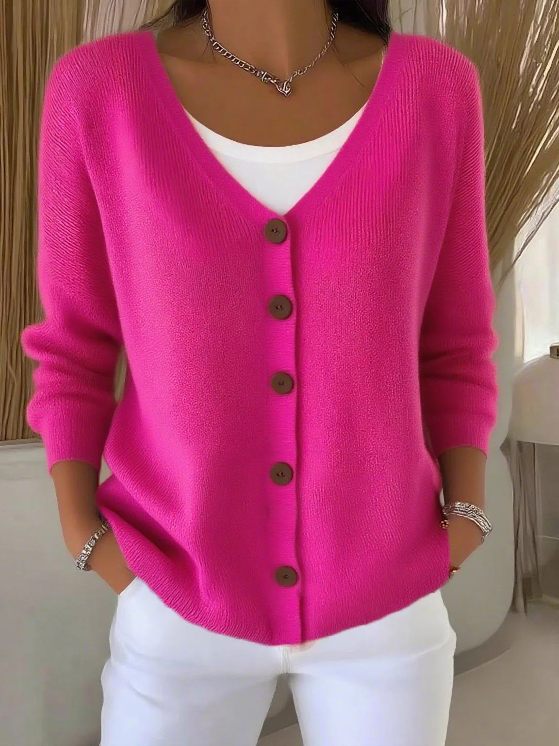 Ruth - V-Ausschnitt Strickpullover