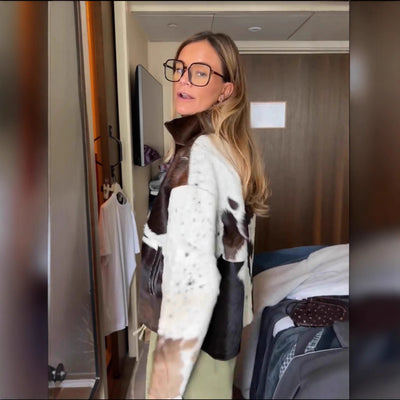 Regula - Stilvolle Jacke mit Kuhmuster und Reißverschluss