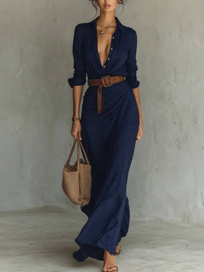 Magdalena - Elegantes Gürtelkleid