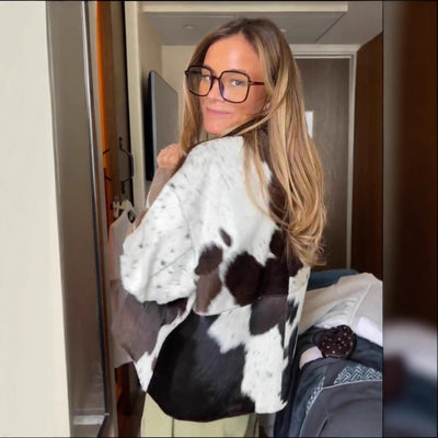 Regula - Stilvolle Jacke mit Kuhmuster und Reißverschluss