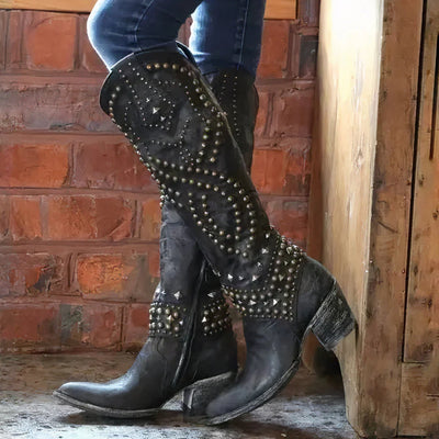 Mary – Kniehohe Westernstiefel
